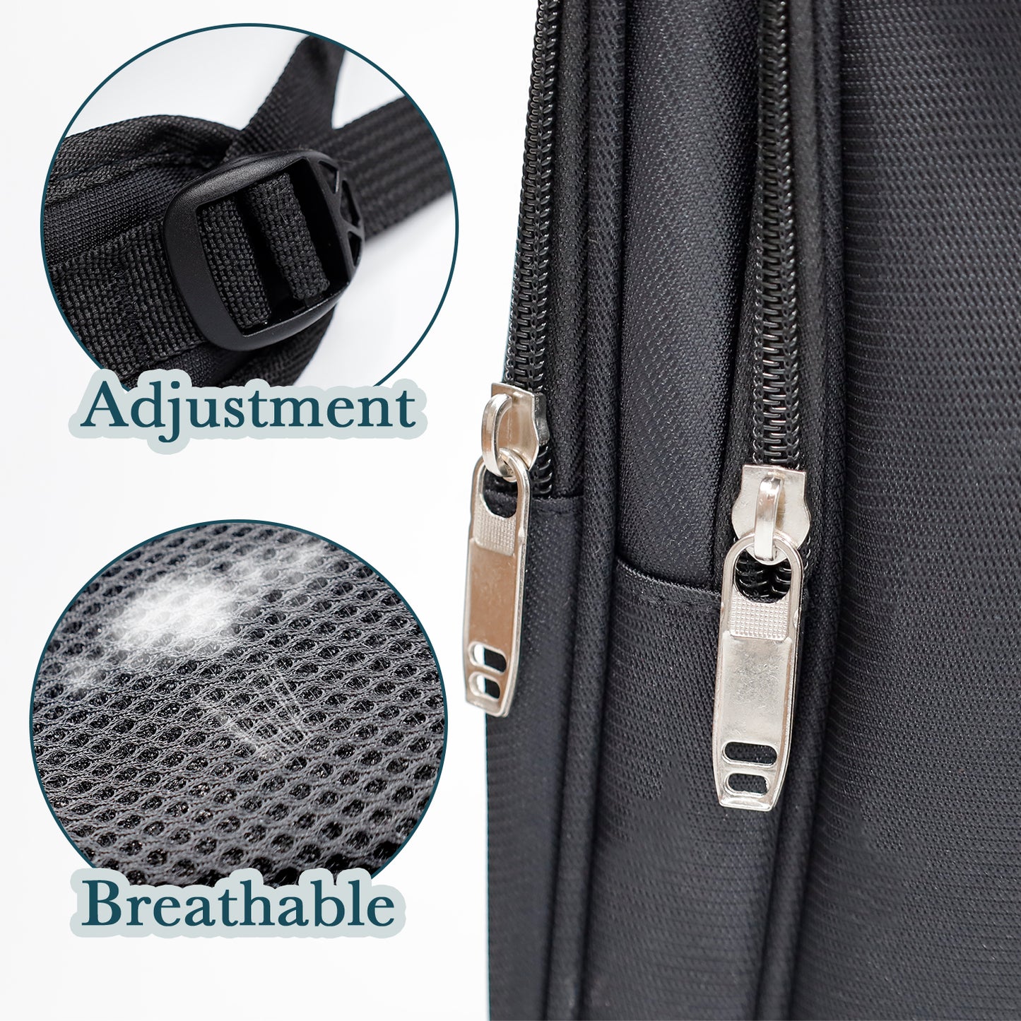 COMECOI Laptop Backpack-Laptop/Tablet, Durable, Water-Repellent, Lightweight, Clean Design-Black