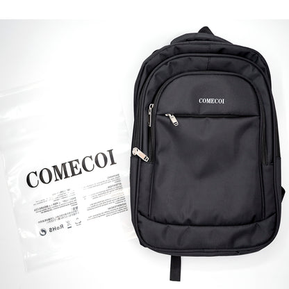 COMECOI Laptop Backpack-Laptop/Tablet, Durable, Water-Repellent, Lightweight, Clean Design-Black
