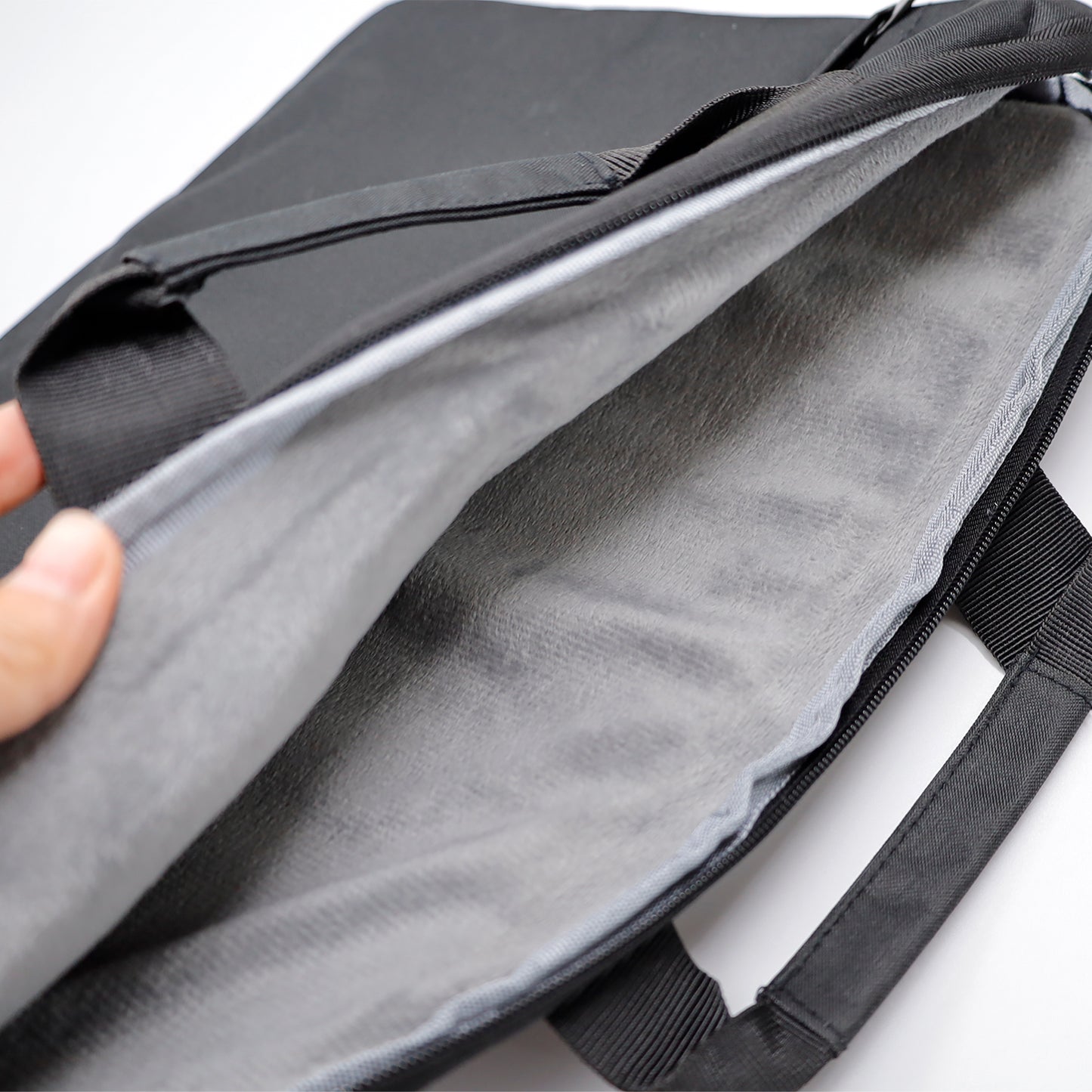 COMECOI  Laptop Shoulder Bag -Sleek, Durable and Water-Repellent Fabric, Lightweight Toploader, Business Casual or School-Black