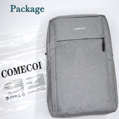 COMECOI Laptop Backpack - Padded Laptop/Tablet Compartment - Durable and Water-Repellent Fabric - Lightweight - Grey
