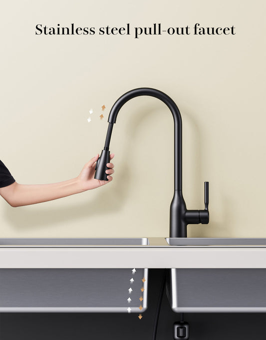 LEKLEK Stainless steel pull-out faucet KP03 Wholesale from 500pcs